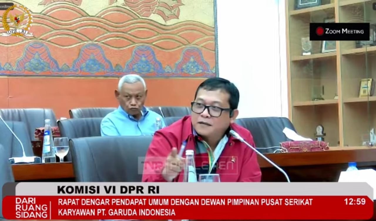 Anggota DPR RI Sonny T Danaparamita (Foto: Tangkapan layar zoom meeting)
