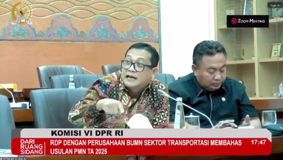 Sonny T Danaparamita Anggota DPR RI Komisi VI RDP Dengan Dirut PLN, Dirut LEN Industri, Dirut PT Danakersa (Youtube: Komisi VI DPR RI Channel)