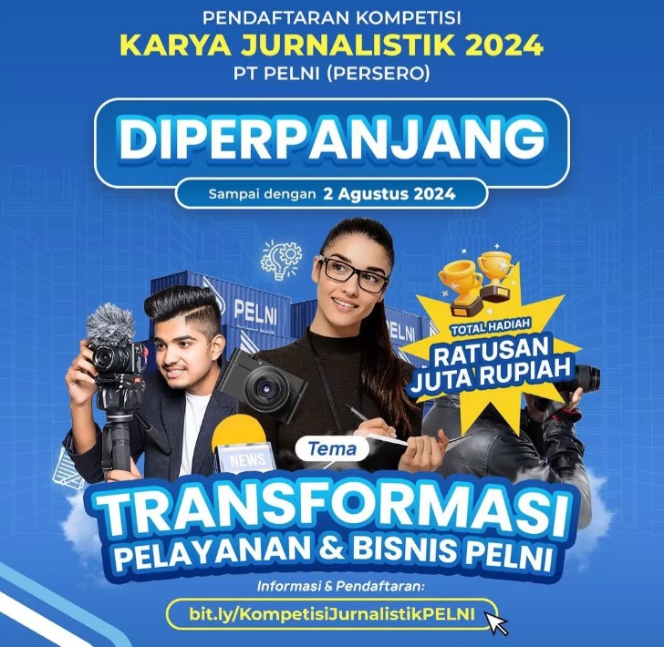 Pendaftaran Kompetisi Karya Jurnalistik PELNI dibuka sampai tanggal 2 Agustus 2024. (Instagram @pelni162)