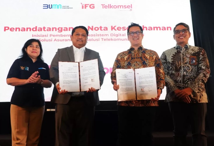 IFG dan Telkomsel berkolaborasi untuk meningkatkan layanan keuangan dan pengalaman digital di seluruh Indonesia, memperluas inklusi keuangan dan teknologi. (Dok. IFG)