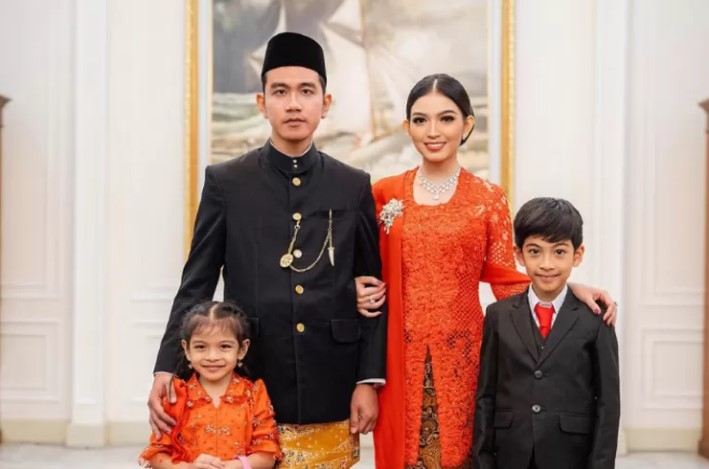 Gibran Rakabuming Raka dan Selvi Ananda di hari pelantikan sebagai Waki Presiden RI terpilih. (Instagram @riomotret.)