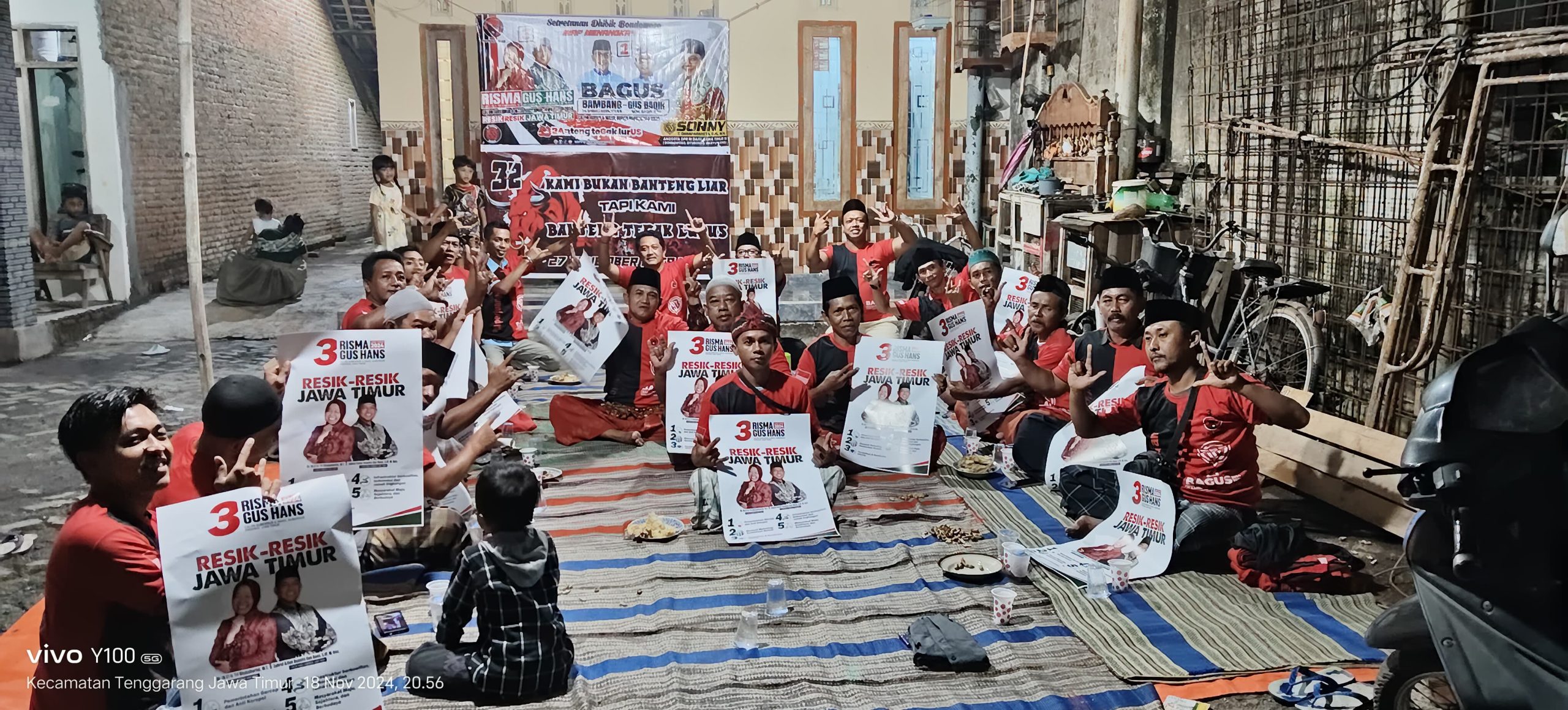 STD Bondowoso Bersama Relawan Risma Gus Hans dan Bagus Gelar Konsolidasi dan Doa Demi Kemenangan Pilkada serentak 2024